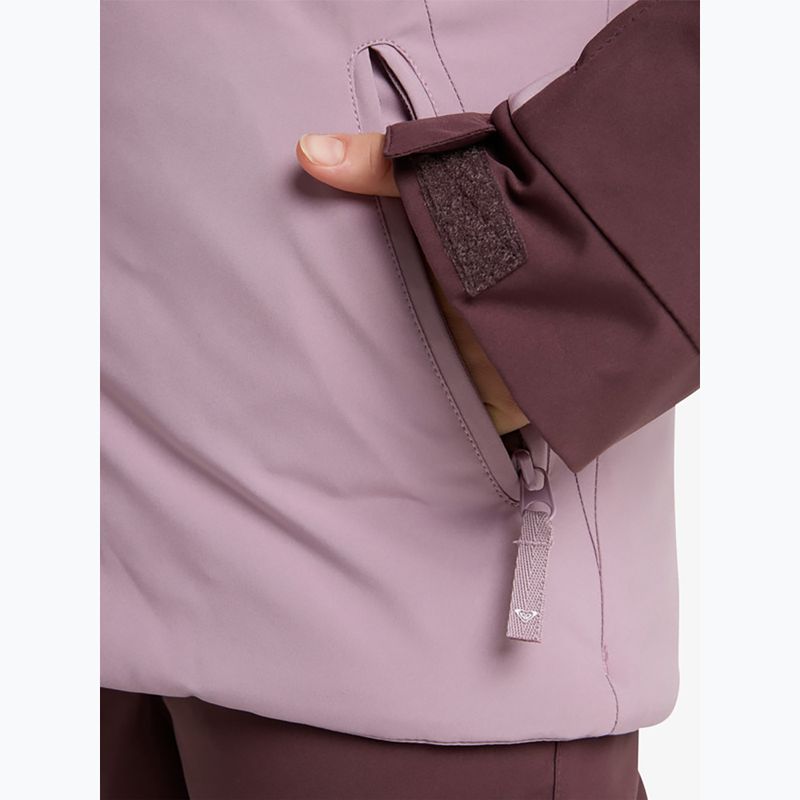 Detská snowboardová bunda ROXY Free Jet Block discreet mauve 9