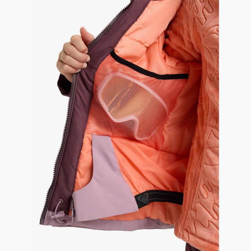 Detská snowboardová bunda ROXY Free Jet Block discreet mauve 11