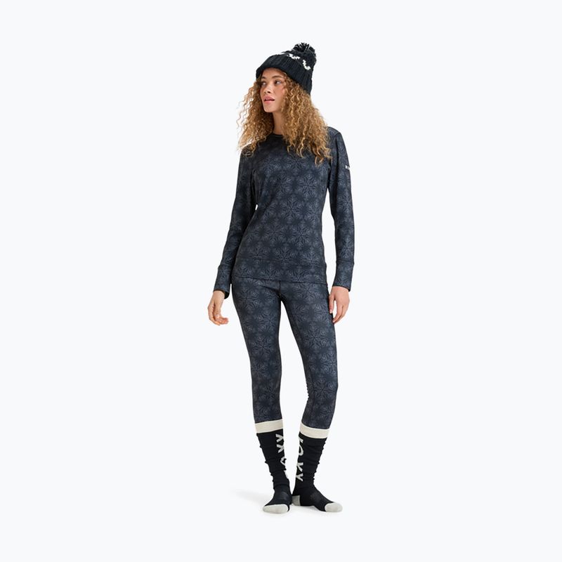 Dámske termo tričko longsleeve ROXY Daybreak Brushed true black/snowflakes 2