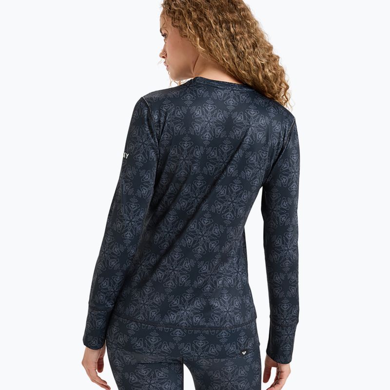 Dámske termo tričko longsleeve ROXY Daybreak Brushed true black/snowflakes 3