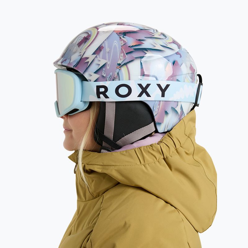 Detské snowboardové okuliare ROXY Missy big flowers/clux ml light blue 9