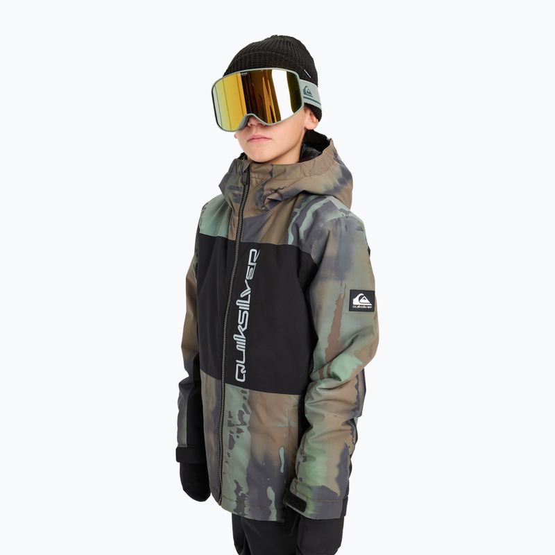 Detská snowboardová bunda Quiksilver Side Hit Block bloomfade dark ivy 4