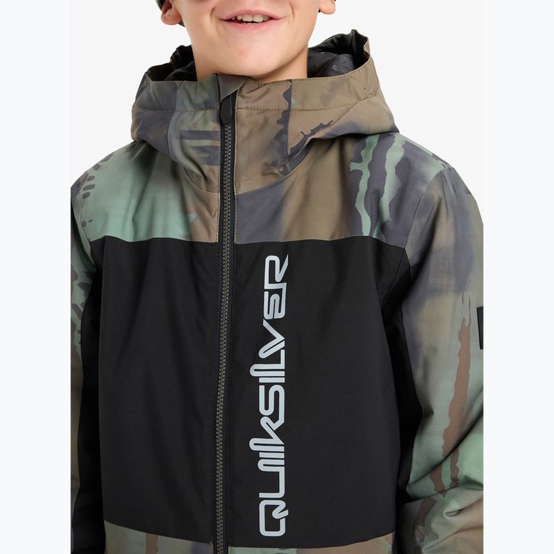 Detská snowboardová bunda Quiksilver Side Hit Block bloomfade dark ivy 5