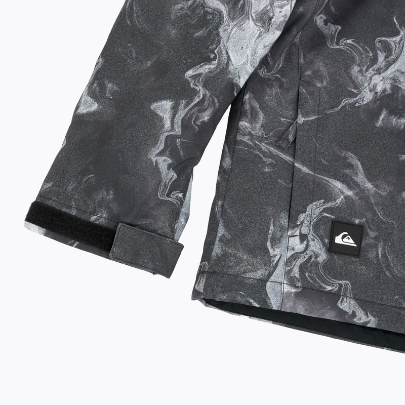 Detská snowboardová bunda Quiksilver Mission Printed thermostamp grayscale 12