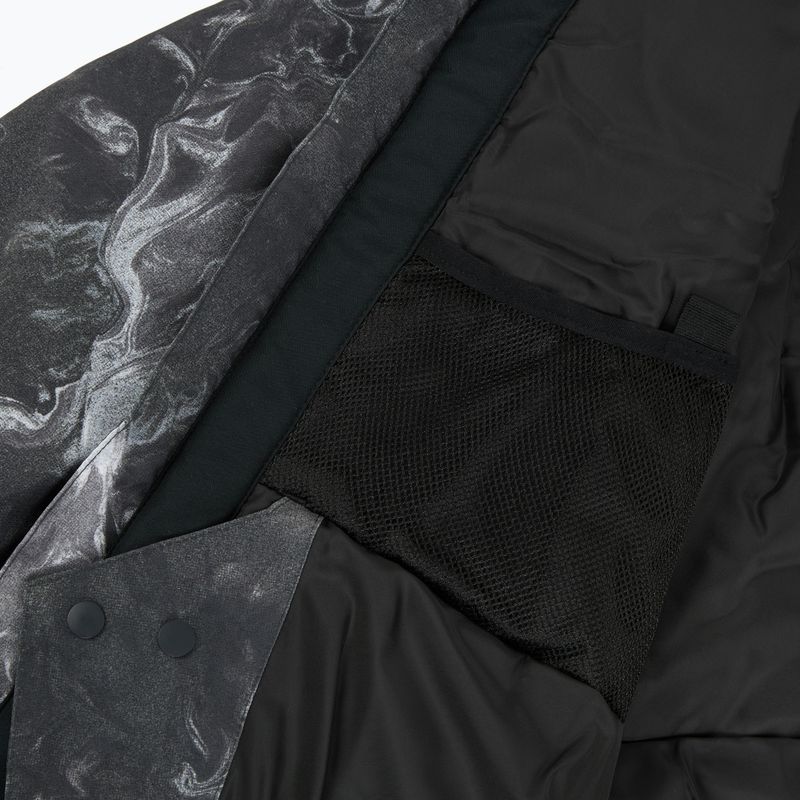 Detská snowboardová bunda Quiksilver Mission Printed thermostamp grayscale 13