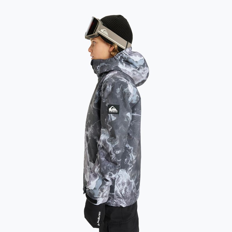 Detská snowboardová bunda Quiksilver Mission Printed thermostamp grayscale 4