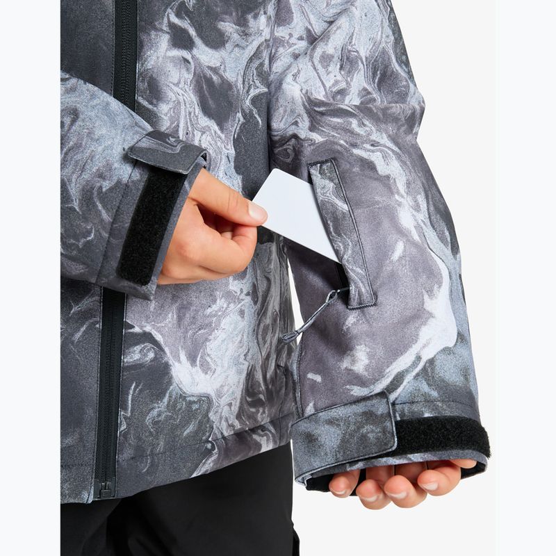 Detská snowboardová bunda Quiksilver Mission Printed thermostamp grayscale 7