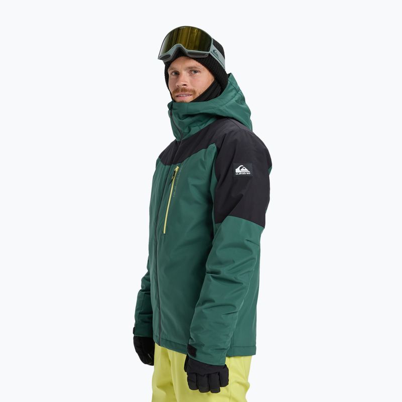 Pánska snowboardová bunda Quiksilver Titano trekking green 4