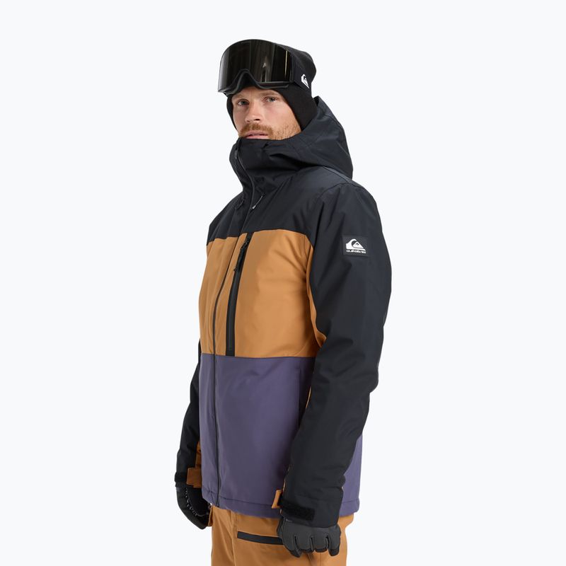 Pánska snowboardová bunda Quiksilver Sycamore Block 20K dark ivy 4