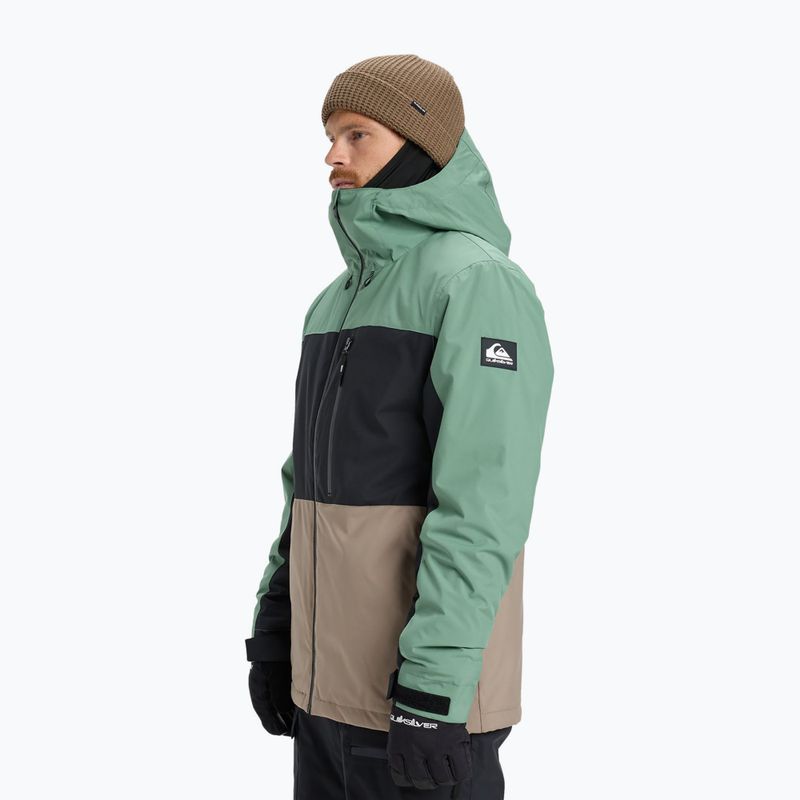 Pánska snowboardová bunda Quiksilver Sycamore Block 20K dark ivy 4
