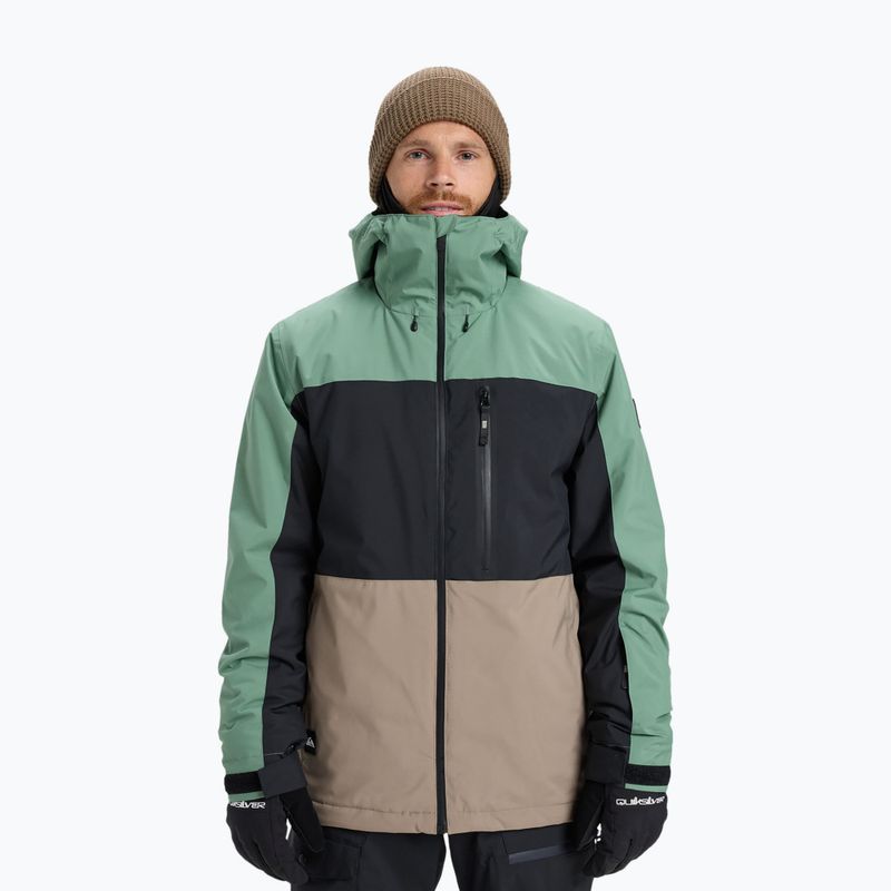 Pánska snowboardová bunda Quiksilver Sycamore Block 20K dark ivy