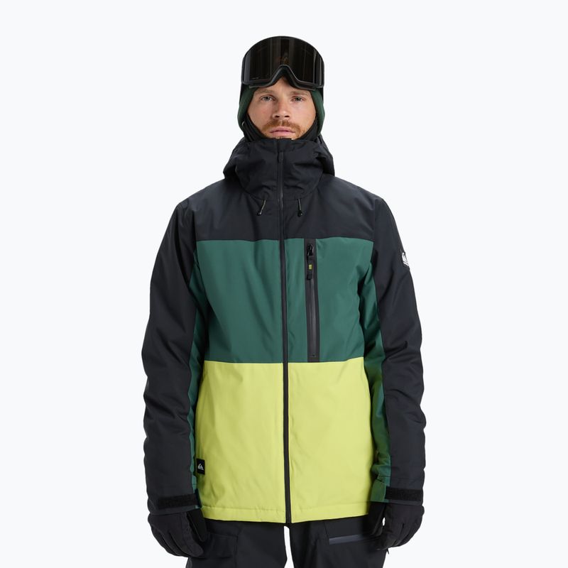 Pánska snowboardová bunda Quiksilver Sycamore Block 20K dark ivy