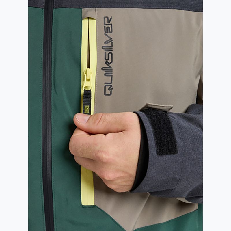 Pánska snowboardová bunda Quiksilver Dawson trekking green 8