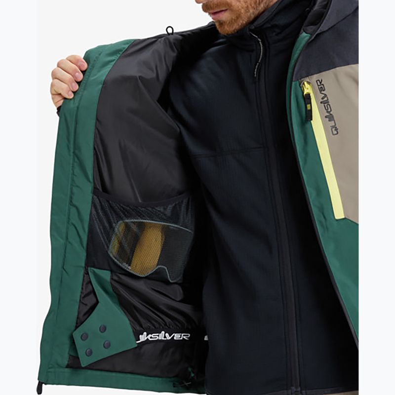 Pánska snowboardová bunda Quiksilver Dawson trekking green 12