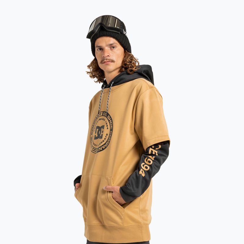 Pánska snowboardová mikina DC Dryden mustard gold 4