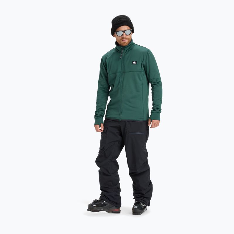 Pánska snowboardová mikina Quiksilver Steep Point Full Zip Fleece trekking green 2