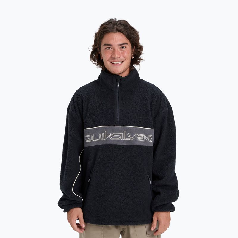 Pánska snowboardová mikina Quiksilver Omni Sherpa Half Zip black
