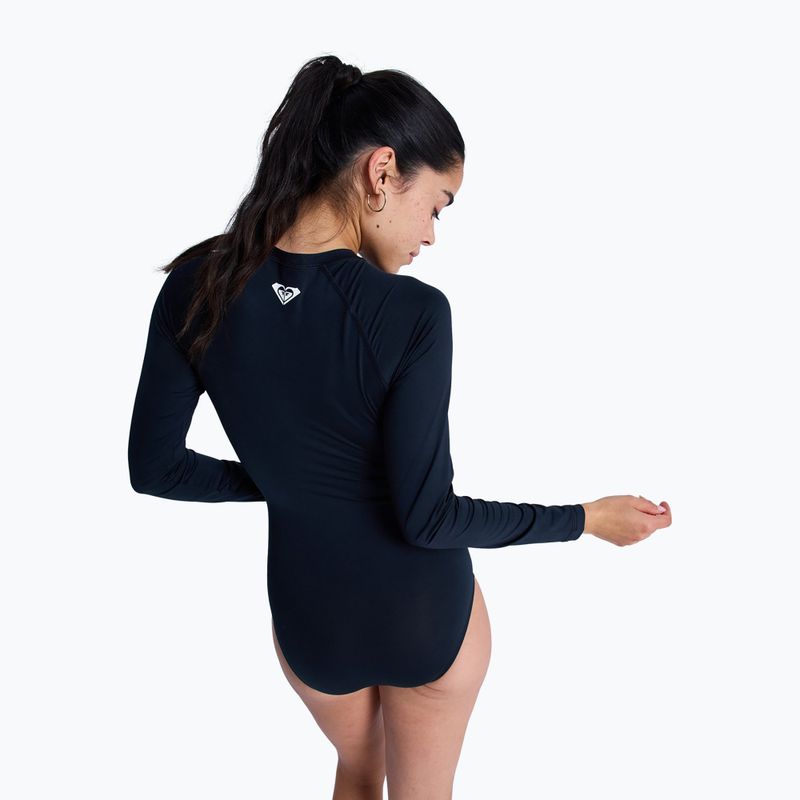 Dámske jednocielne plavky ROXY Essentials Front Zip anthracite 3