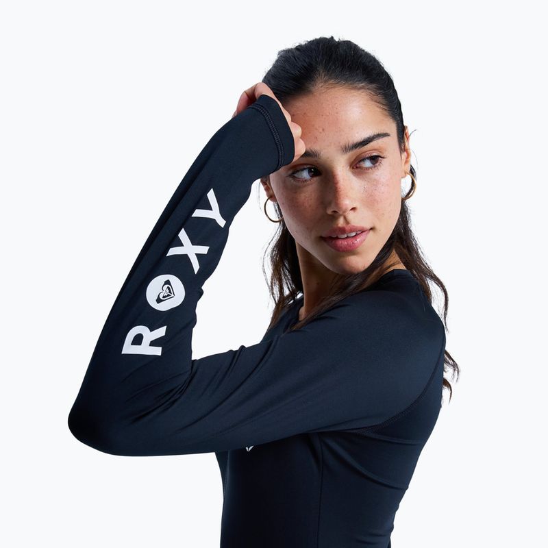 Dámske jednocielne plavky ROXY Essentials Front Zip anthracite 5