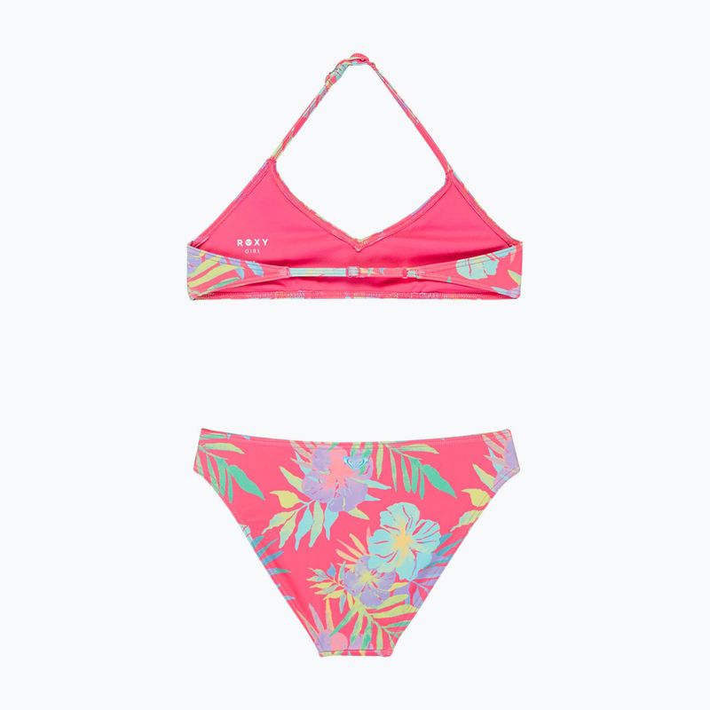 Detské dvojdielne plavky ROXY Aquarella Tri Bralette Set sangria sunset 2