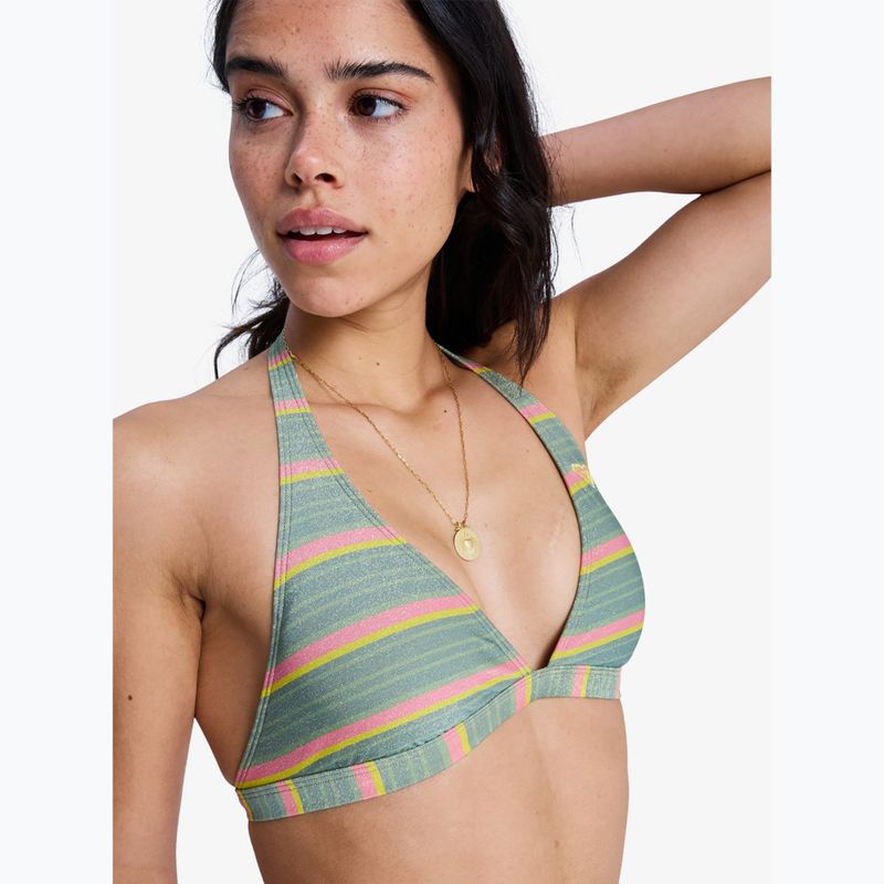 Horný diel plaviek ROXY Ocean Dreamer Fixed Tri oil green say it with stripes 4