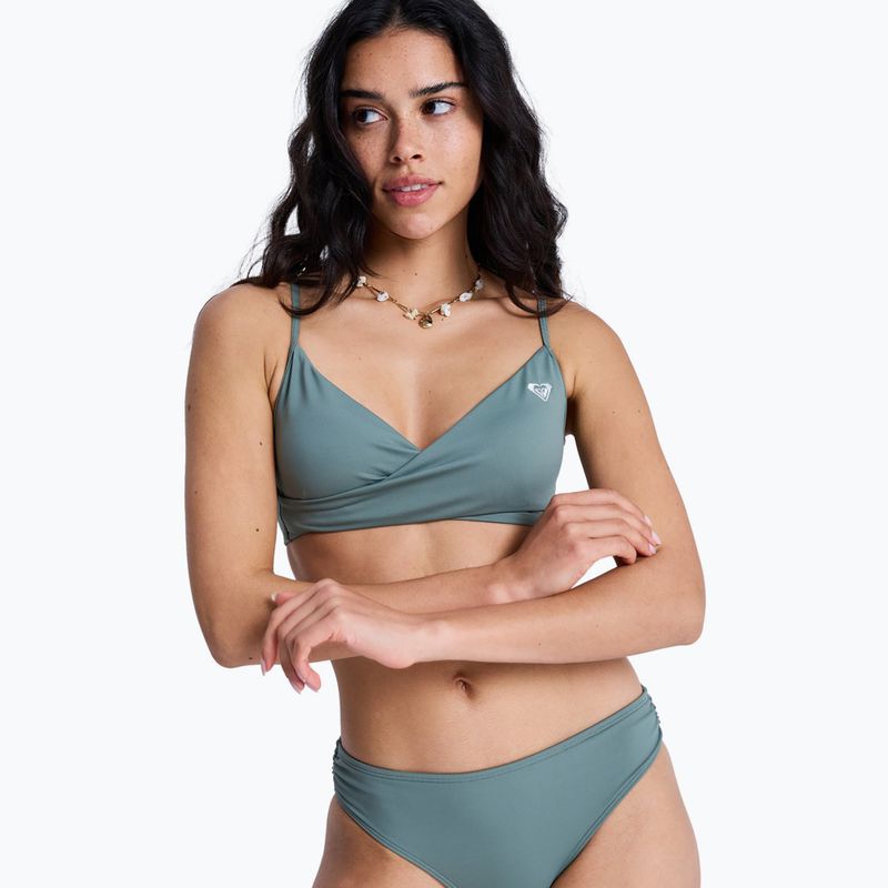 Horný diel plaviek ROXY Solid Essentials Wrap Bralette agave green 5