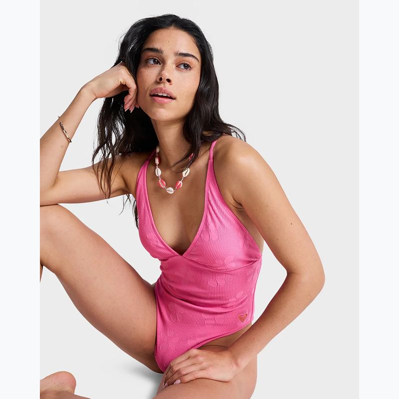 Dámske jednodielne plavky ROXY Paradise HI sangria sunset 8