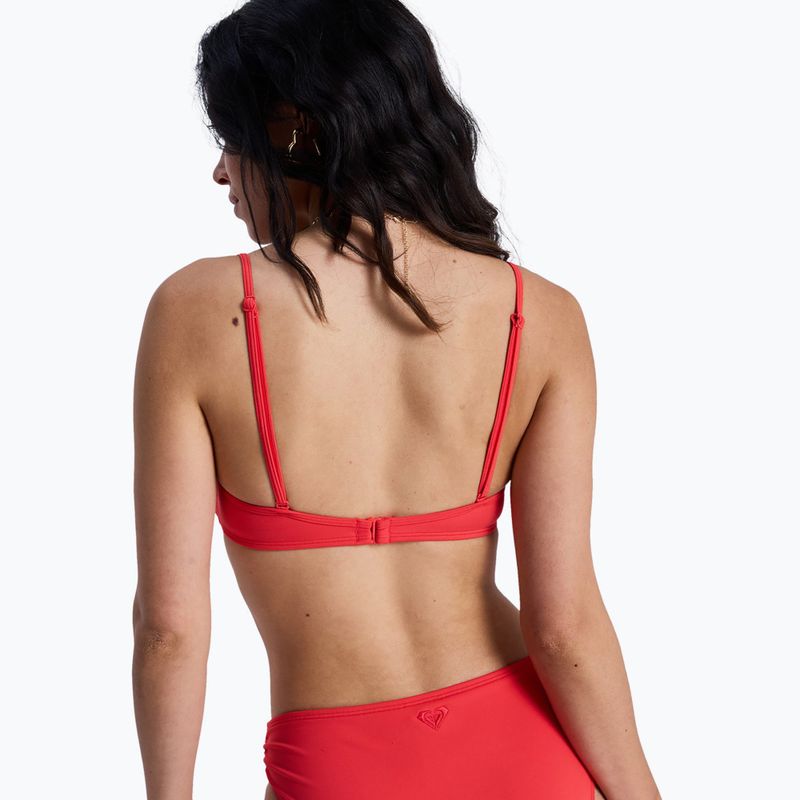 Horný diel plaviek ROXY Solid Essentials Wrap Bralette hibiscus 3