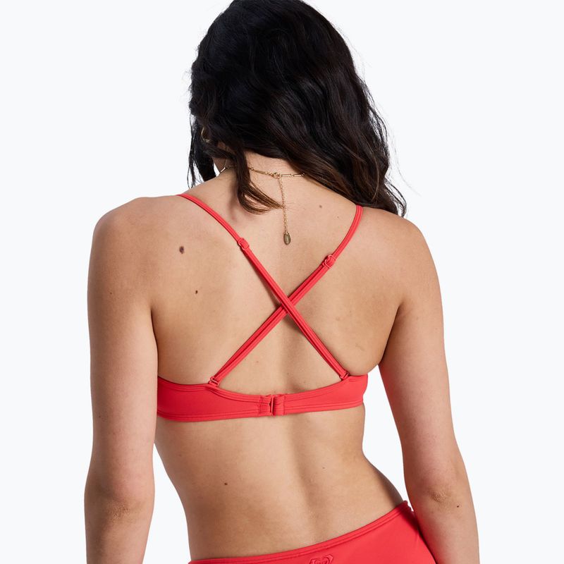 Horný diel plaviek ROXY Solid Essentials Wrap Bralette hibiscus 4