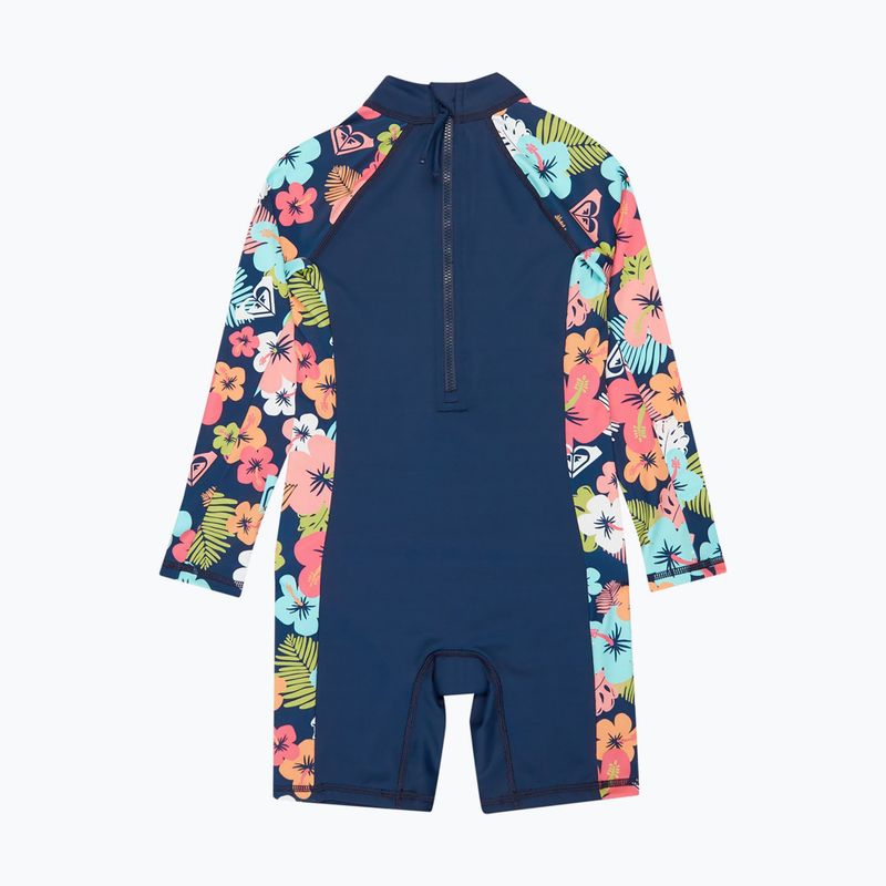 Overal UPF 50+ detský ROXY Morning Flower Springsuit mood indigo morning flowers 2
