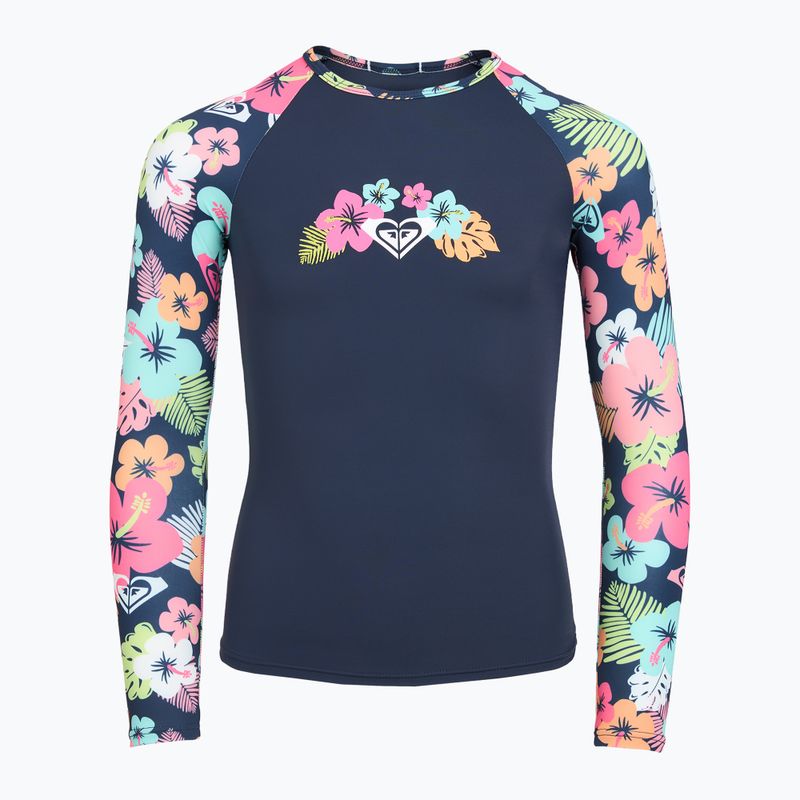 Dlhý rukáv + spodný diel plaviek ROXY Morning Flower Lycra Set mood indigo morning flowers 3
