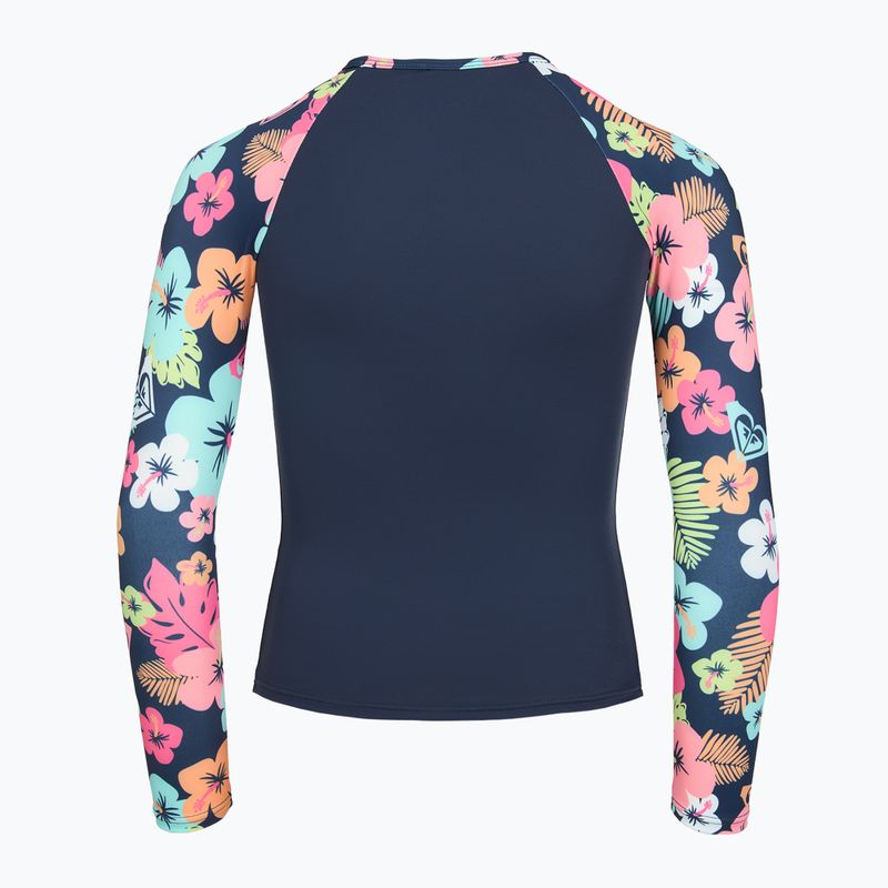 Dlhý rukáv + spodný diel plaviek ROXY Morning Flower Lycra Set mood indigo morning flowers 4