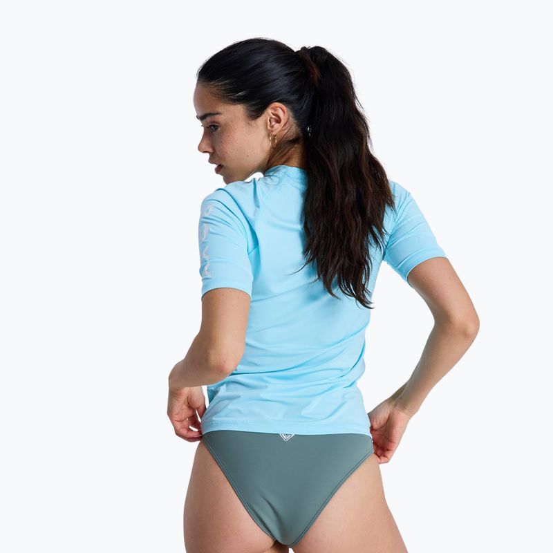 Dámske plavecké tričko ROXY Whole Hearted tanager turquoise 3