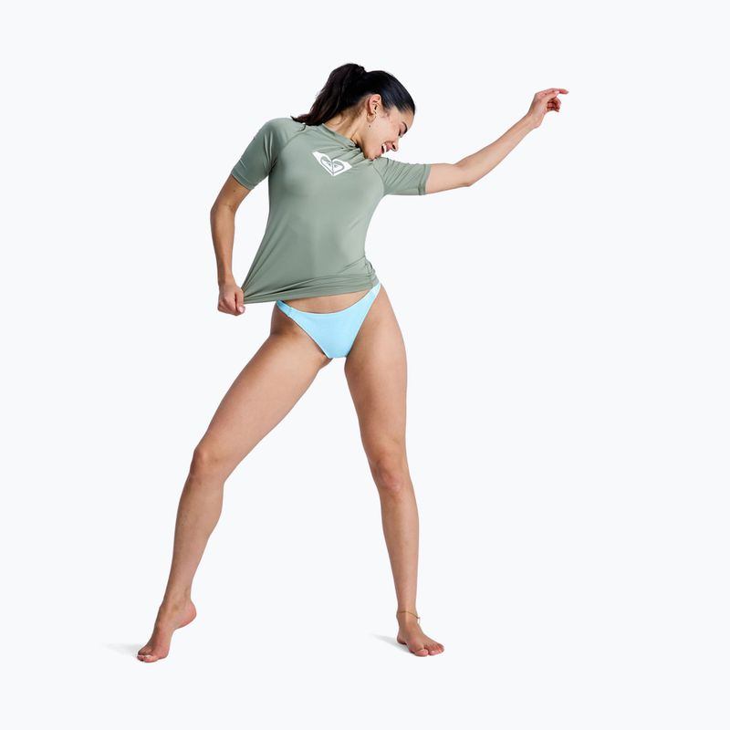 Dámske plavecké tričko ROXY Whole Hearted oil green 2