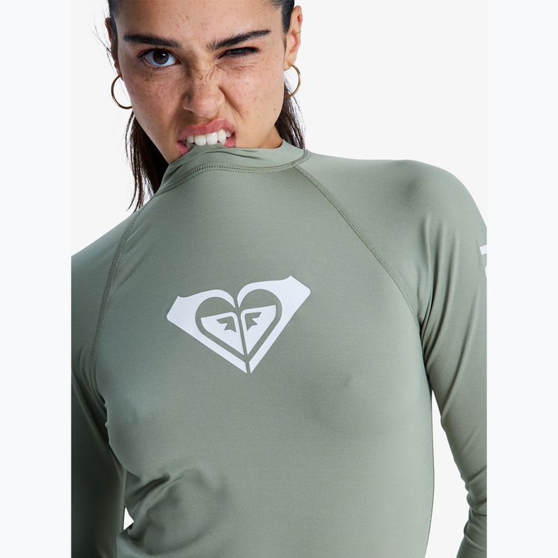 Dámske plavecké tričko longsleeve ROXY Whole Hearted oil green 6