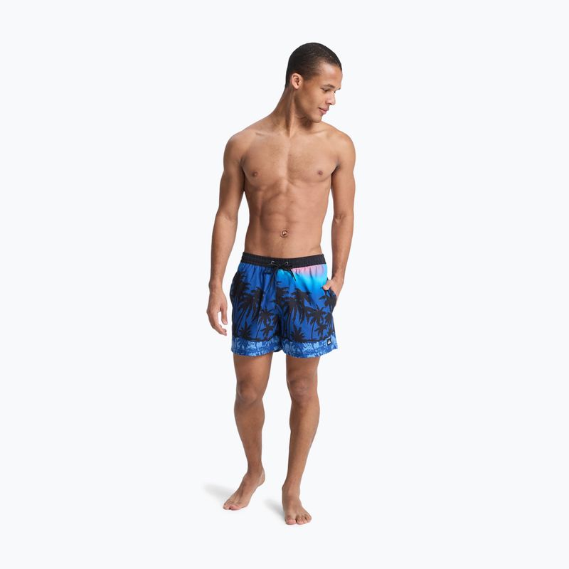 Pánske plavecké šortky Quiksilver Everyday Printed Volley 15" Monaco Blue Thermotropics 4