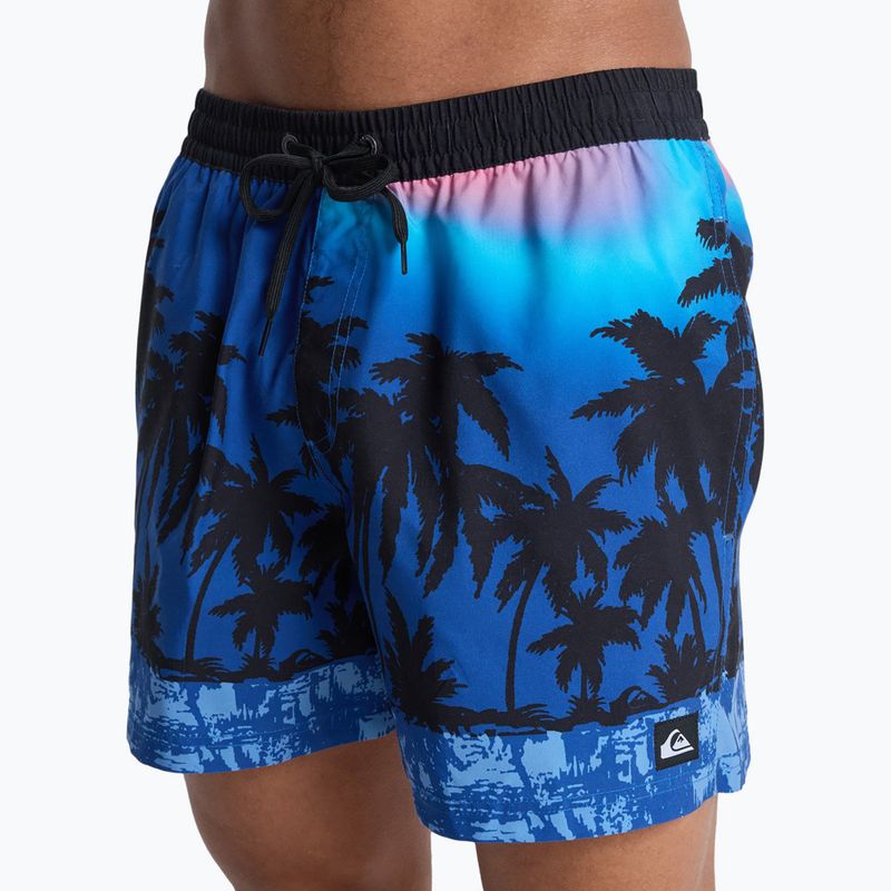 Pánske plavecké šortky Quiksilver Everyday Printed Volley 15" Monaco Blue Thermotropics 7