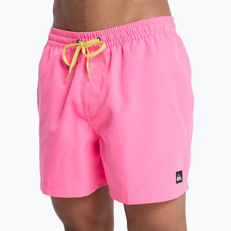 Pánske plavecké šortky Quiksilver Everyday Solid Volley 15" pink lemonade 7