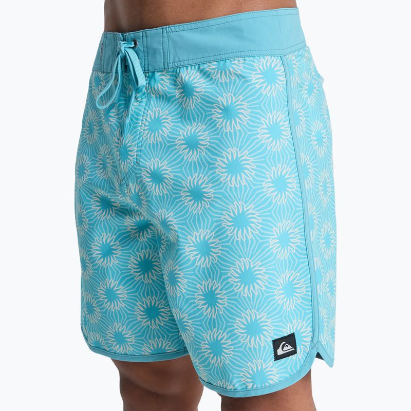 Pánske plavecké šortky Quiksilver Surfsilk Scallop 18" aqua ocean mayhem 7