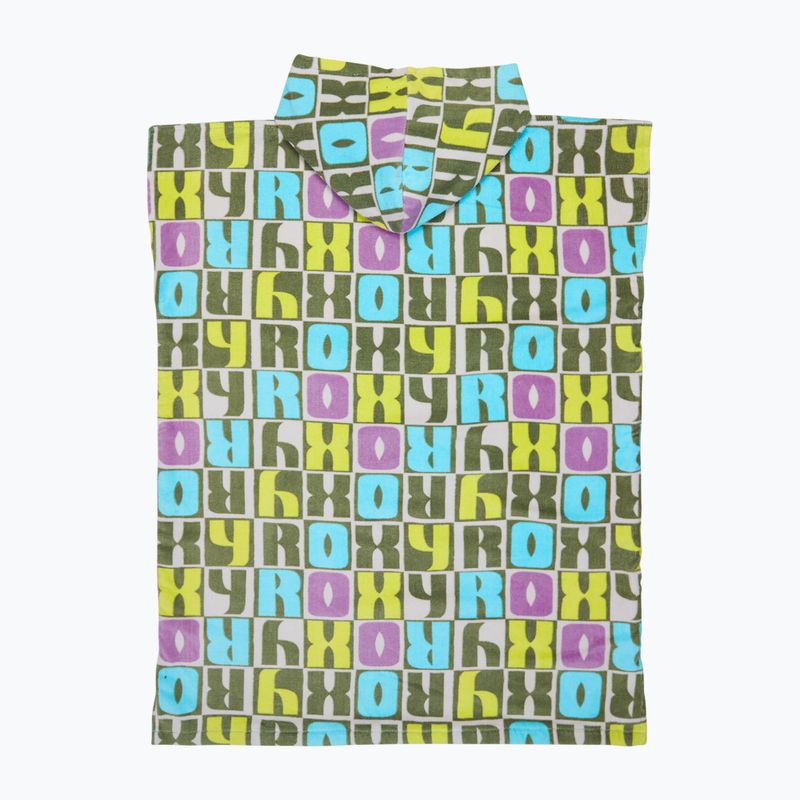 Detské pončo ROXY RG Stay Magical Printed oil green letter up 2
