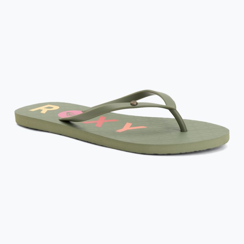 Dámske žabky ROXY Sandy III oil green
