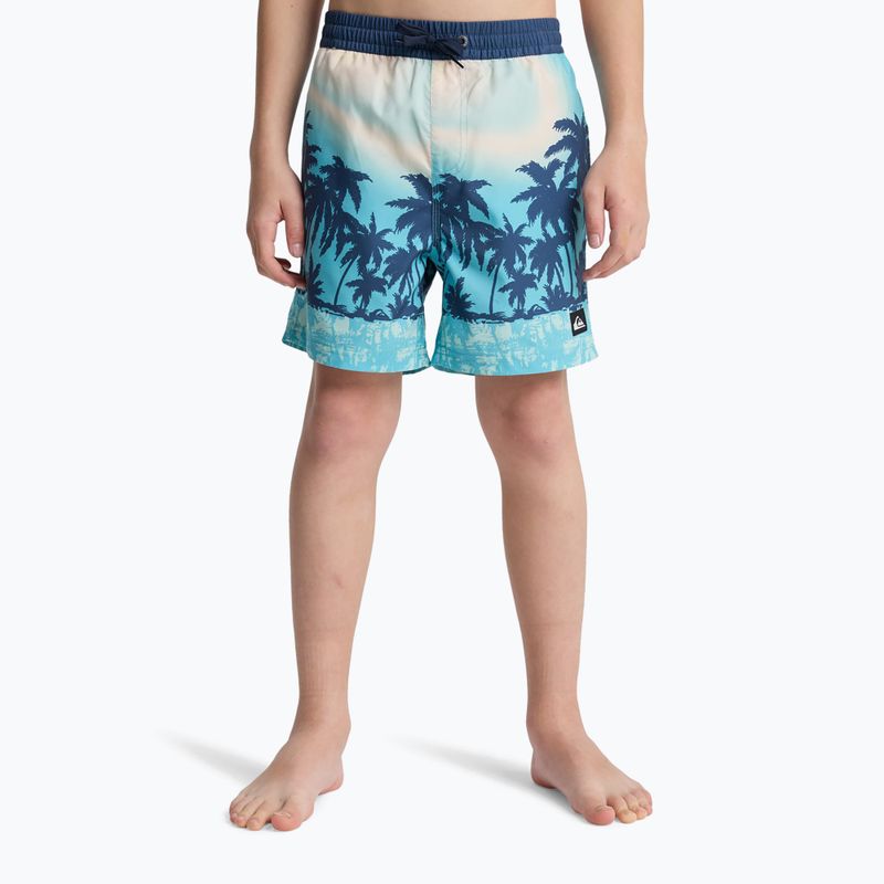 Detské plavecké šortky Quiksilver Everyday Printed Volley 14" aqua thermotropics 3