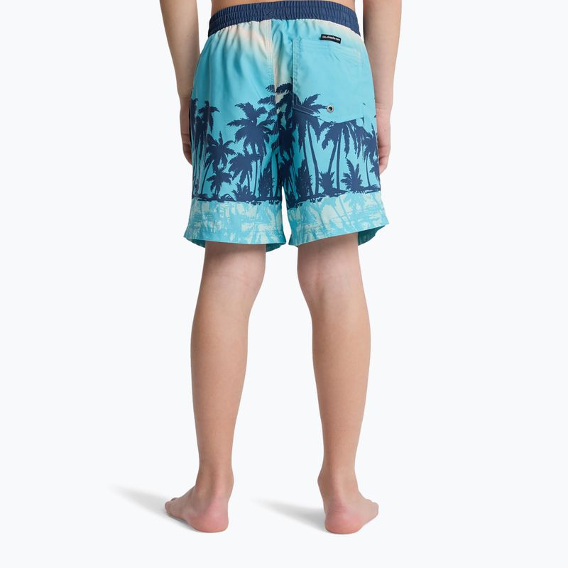 Detské plavecké šortky Quiksilver Everyday Printed Volley 14" aqua thermotropics 4