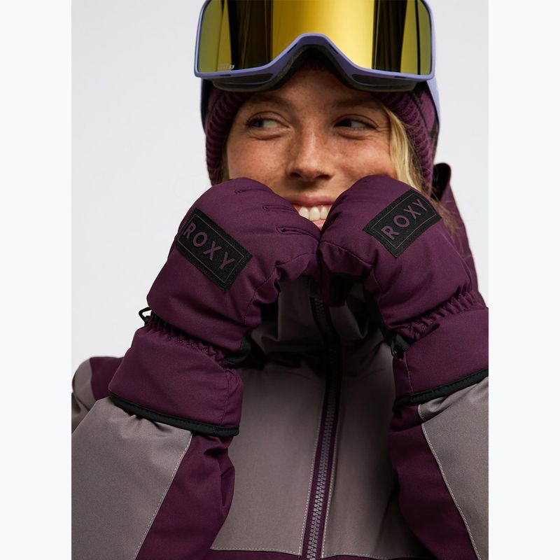 Dámske snowboardové rukavice ROXY Freshfield Blackberry Wine 3