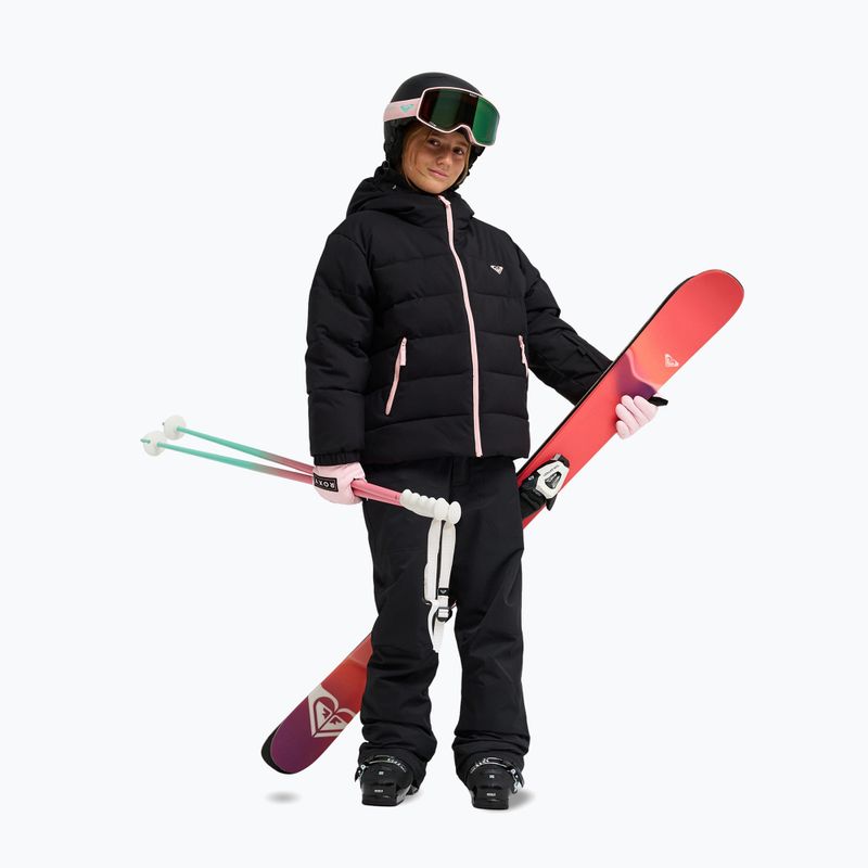 Detská snowboardová bunda ROXY Snowyhill Puffy true black 2