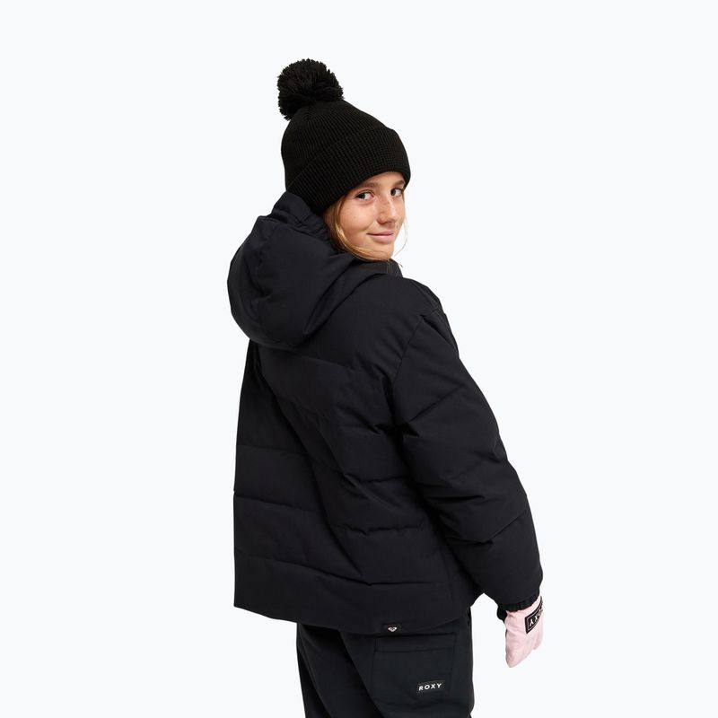 Detská snowboardová bunda ROXY Snowyhill Puffy true black 3