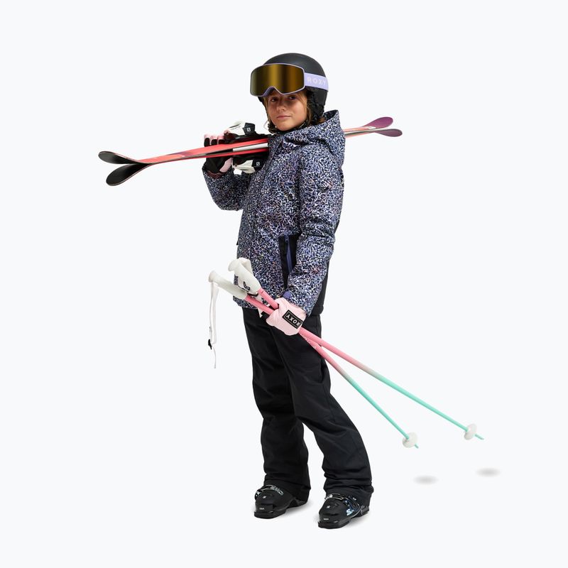 Detská snowboardová bunda ROXY Snowflare true black wildin out rg 2