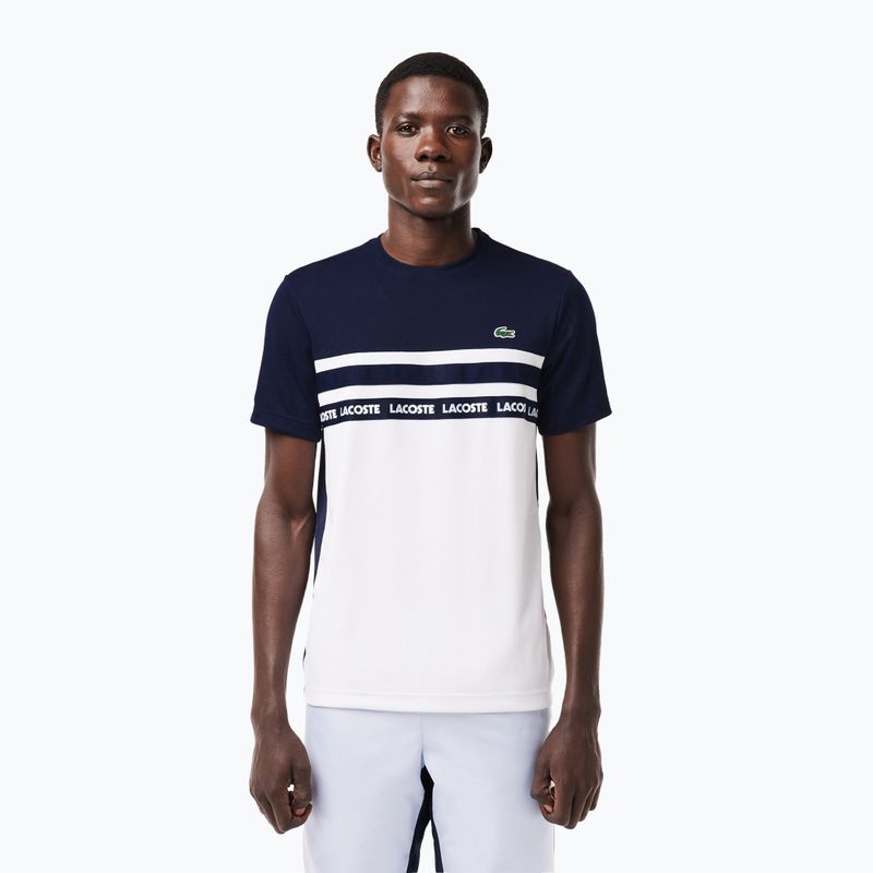 Pánske tričko Lacoste TH7515 white/navy blue