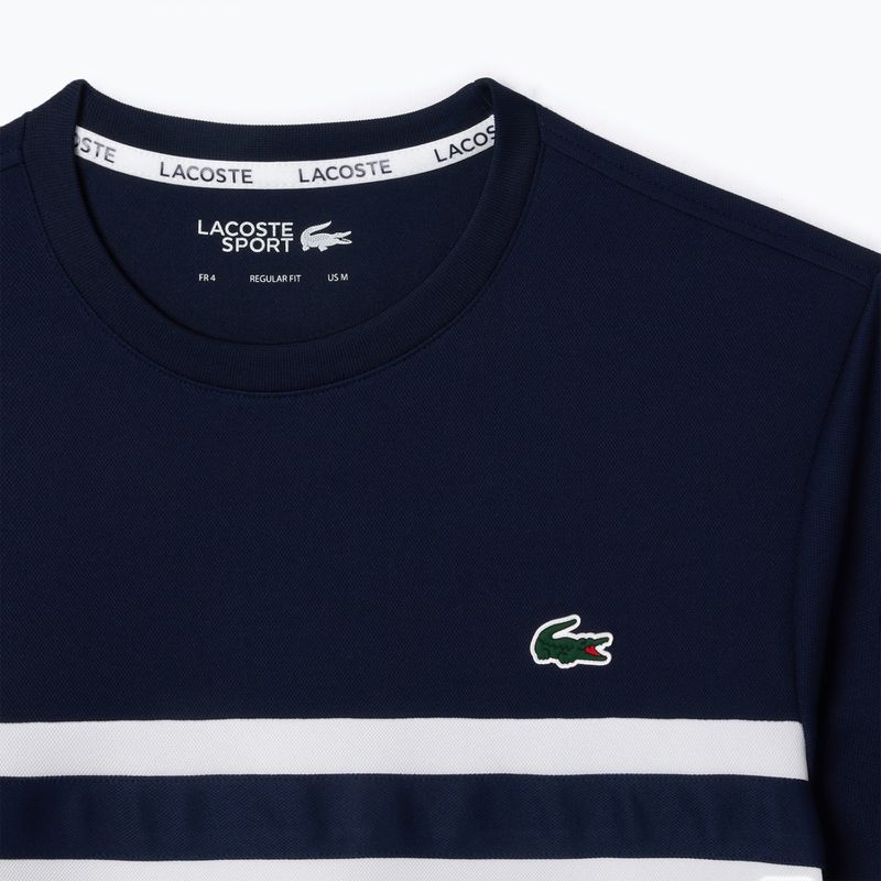 Pánske tričko Lacoste TH7515 white/navy blue 5