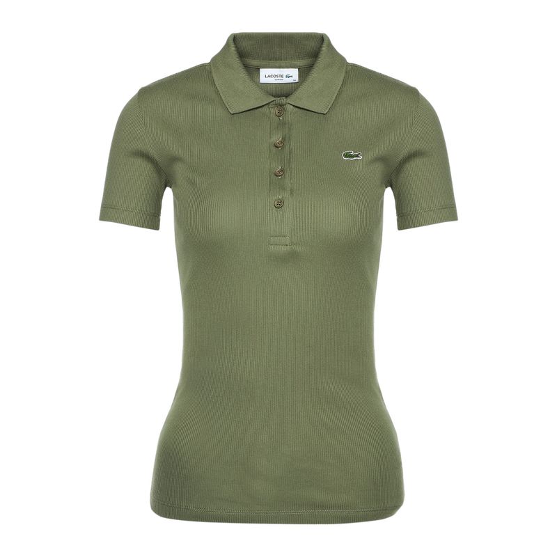 Dámske polo tričko Lacoste DF5377 khaki 4